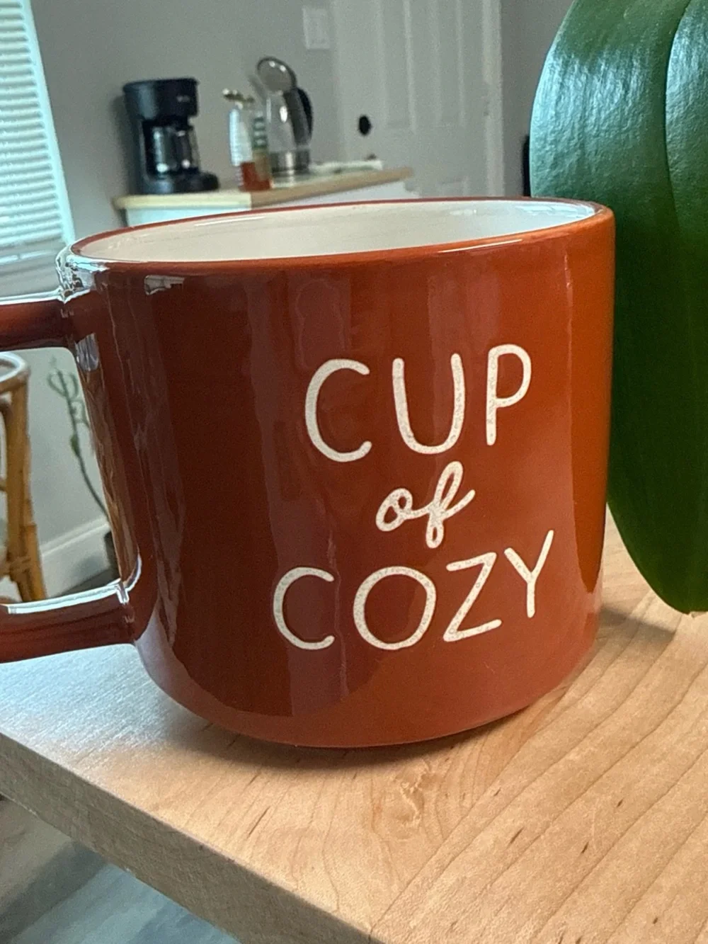 Cup of Cozy Ceramic Mug - Rustic Orange